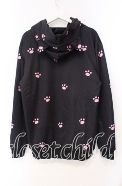 画像2: NieR Clothing / 猫耳付き肉球ZIP OUTER【内側ふわもこ防寒生地】 パーカー  ブラック O-25-11-10-088-PU-TO-IG-OS