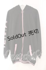 NieR Clothing / 耳付きDOUBLE ZIP PARKA 【内側防寒仕様】ちゃむちゃむver. パーカー  ブラック×ピンク O-25-11-10-093-PU-TO-IG-OS