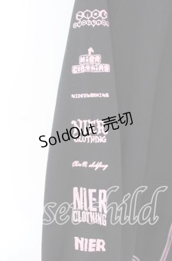 画像3: NieR Clothing / 耳付きDOUBLE ZIP PARKA 【内側防寒仕様】ちゃむちゃむver. パーカー  ブラック×ピンク O-25-11-10-093-PU-TO-IG-OS