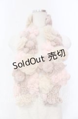 PINK HOUSE / グラデーションフラワーモチーフモヘアストール  ピンク O-25-11-10-002-LO-ZA-IG-OS