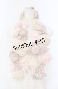 画像1: PINK HOUSE / グラデーションフラワーモチーフモヘアストール  ピンク O-25-11-10-002-LO-ZA-IG-OS