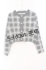 NieR Clothing / ポケット付き高品質ショート丈カーディガン  ブラック×ホワイト O-25-11-10-095-PU-TO-IG-ZT322