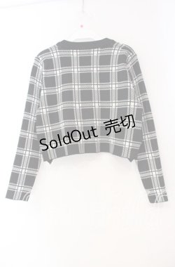 画像3: NieR Clothing / ポケット付き高品質ショート丈カーディガン  ブラック×ホワイト O-25-11-10-095-PU-TO-IG-ZT322