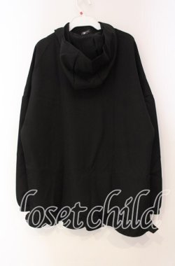 画像3: NieR Clothing / 裾フリルZIP OUTER【DESIGN刺繍】パーカー  ブラック O-25-11-10-096-PU-TO-IG-OS