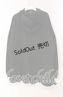 画像3: 【SALE】NieR CLOTHING / 裾フリルZIP OUTER【DESIGN刺繍】パーカー  ブラック O-25-11-10-096-PU-TO-IG-ZT265