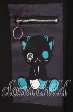 画像2: NieR Clothing / ポケット付きパッチワークプルオーバー【シエル】  ブラック O-25-11-10-097-PU-TO-IG-OS