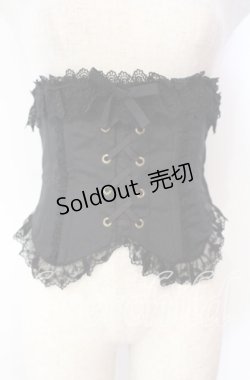 画像1: Innocent World / ボーン入りコルセット L クロ O-25-11-10-016-IW-TO-IG-OS