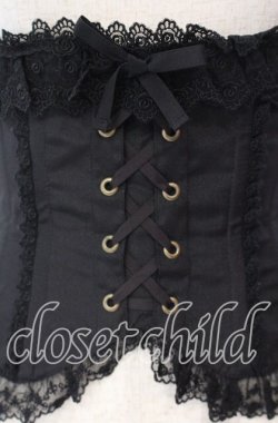 画像2: Innocent World / ボーン入りコルセット L クロ O-25-11-10-016-IW-TO-IG-OS