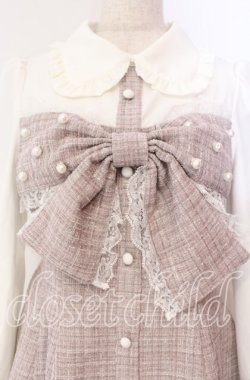 画像2: Ank Rouge / キラキラツイードリボンセットアップ M ピンク O-25-11-10-017-CA-OP-OW-OS