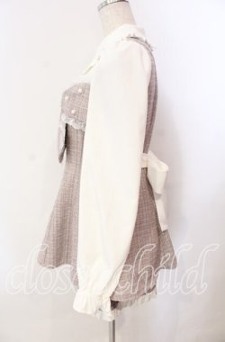 画像3: Ank Rouge / キラキラツイードリボンセットアップ M ピンク O-25-11-10-017-CA-OP-OW-OS