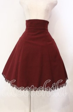 画像1: Innocent World / ユリレースフレアースカート M ワイン O-25-11-10-022-IW-SK-OW-OS