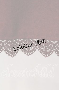 画像2: Innocent World / ユリレースフレアースカート M ワイン O-25-11-10-022-IW-SK-OW-OS