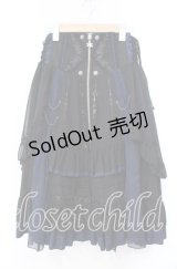 Ozz oneste / My cup of tea スカート  ブラック×ブルー O-25-11-10-025-OO-SK-IG-OS