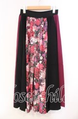 Qutie Frash / 和柄プリーツロングスカート  ピンク O-25-11-10-026-QU-SK-IG-OS