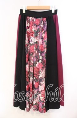 画像1: Qutie Frash / 和柄プリーツロングスカート  ピンク O-25-11-10-026-QU-SK-IG-OS