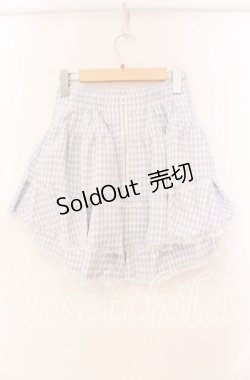 画像3: Ank Rouge / パールリボンギンガムスカパン M サックス O-25-11-10-029-CA-SK-OW-OS