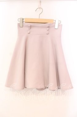 画像1: evelyn / クルミボタンフレアスカート  ベージュ O-25-11-10-030-LO-SK-OW-OS