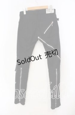 画像2: SEXY DYNAMITE LONDON / ブリーチZIPデザインパンツ XS ブラック O-25-11-10-031-PU-PA-OW-OS