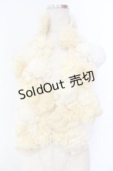 PINK HOUSE / グラデーションフラワーモチーフモヘアストール  アイボリー O-25-11-10-005-LO-ZA-IG-OS