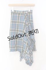 CHOICE（SEXY DYNAMITE LONDON） / カットオフタータンチェックスカート F（ミドル丈） ブルー O-25-11-10-033-PU-SK-OW-OS