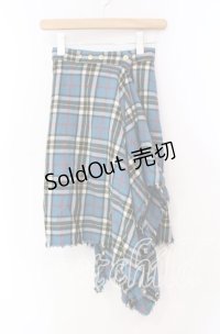 CHOICE（SEXY DYNAMITE LONDON） / カットオフタータンチェックスカート F（ミドル丈） ブルー O-25-11-10-033-PU-SK-OW-OS