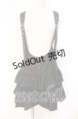 PEACE NOW / サスペンダーティアードスカート  ブラック O-25-11-10-034-PU-OP-IG-OS