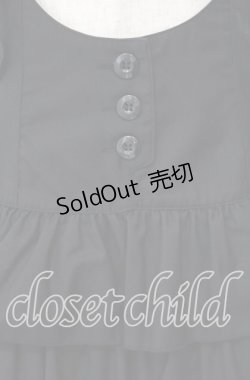 画像2: PEACE NOW / サスペンダーティアードスカート  ブラック O-25-11-10-034-PU-OP-IG-OS