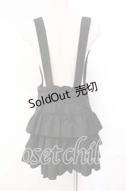 画像4: PEACE NOW / サスペンダーティアードスカート  ブラック O-25-11-10-034-PU-OP-IG-OS