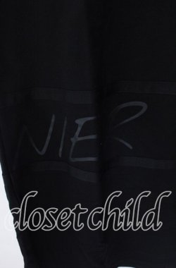 画像2: NieR Clothing / LOGO ZIPPER UNISEX LONGワンピース【ポケット付き】  ブラック×ホワイト O-25-11-11-026-PU-OP-IG-OS