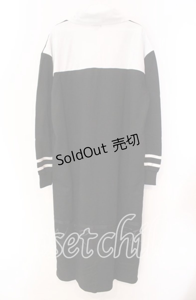 画像3: 【SALE】NieR CLOTHING / LOGO ZIPPER UNISEX LONGワンピース【ポケット付き】  ブラック×ホワイト O-25-11-11-026-PU-OP-IG-ZT266 (3)