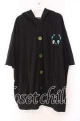 NieR Clothing / さらふわポケット付きパーカー  ブラック×シエル O-25-11-11-027-PU-TO-IG-ZT344