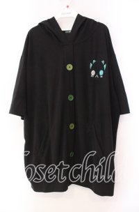 NieR Clothing / さらふわポケット付きパーカー  ブラック×シエル O-25-11-11-027-PU-TO-IG-ZT344