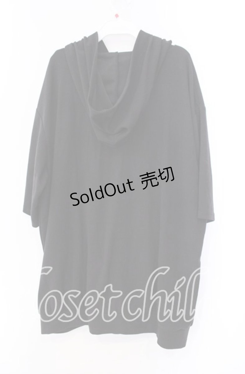 画像3: 【SALE】NieR CLOTHING / さらふわポケット付きパーカー  ブラック×ミケ O-25-11-11-028-PU-TO-IG-ZT265 (3)