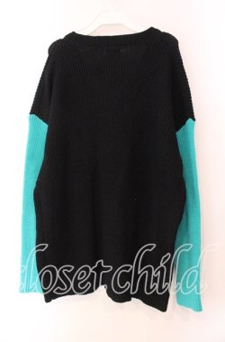 画像3: NieR Clothing / シエル配色ニットカーディガン  ブラック O-25-11-11-029-PU-TO-IG-OS