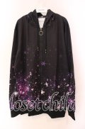 NieR Clothing / ZIP PARKA【PURPLE STAR】 パーカー  ブラック×パープル O-25-11-11-030-PU-TO-IG-OS