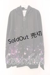 NieR Clothing / ZIP PARKA【PURPLE STAR】 パーカー  ブラック×パープル O-25-11-11-030-PU-TO-IG-ZT265