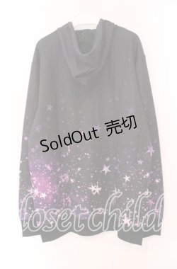 画像2: NieR Clothing / ZIP PARKA【PURPLE STAR】 パーカー  ブラック×パープル O-25-11-11-030-PU-TO-IG-ZT265
