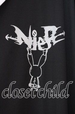 画像2: NieR Clothing / 襟付き半袖カットソー  ブラック×ホワイト O-25-11-11-031-PU-TO-IG-OS