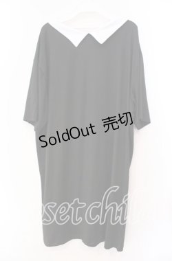 画像3: 【SALE】NieR CLOTHING / 襟付き半袖カットソー  ブラック×ホワイト O-25-11-11-031-PU-TO-IG-ZT265