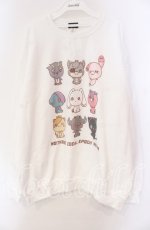 画像1: 【SALE】NieR CLOTHING / プリントトレーナー  ホワイト【CHARACTER】 O-25-11-11-032-PU-TO-IG-ZT322 (1)