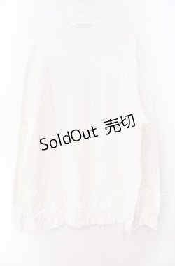 画像2: 【SALE】NieR CLOTHING / プリントトレーナー XL ホワイト 明日から痩せる O-25-11-11-034-PU-TO-IG-ZT318