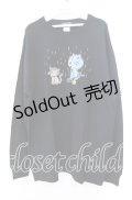 【SALE】NieR CLOTHING / プリントトレーナー 2XL ミケ NieRちゃん ブラック O-25-11-11-037-PU-TO-IG-ZT339
