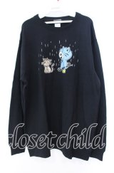 NieR Clothing / プリントトレーナー 2XL ミケ NieRちゃん ブラック O-25-11-11-037-PU-TO-IG-ZT339