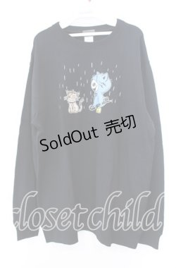 画像1: 【SALE】NieR CLOTHING / プリントトレーナー 2XL ミケ NieRちゃん ブラック O-25-11-11-037-PU-TO-IG-ZT339