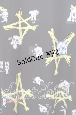 画像2: 【SALE】NieR CLOTHING / 転写Tシャツ  ブラック×イエロー O-25-11-11-038-PU-TS-IG-ZT339