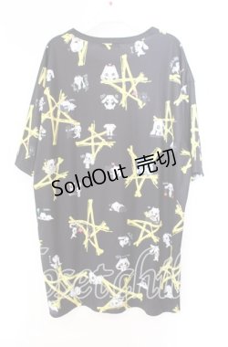 画像3: 【SALE】NieR CLOTHING / 転写Tシャツ  ブラック×イエロー O-25-11-11-038-PU-TS-IG-ZT339