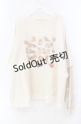 Candy Stripper / STICKERS LAYERED トップス  アイボリー O-25-11-11-042-PU-TO-IG-OS