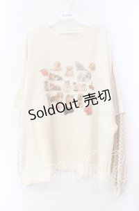 Candy Stripper / STICKERS LAYERED トップス  アイボリー O-25-11-11-042-PU-TO-IG-OS