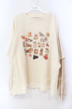 画像1: Candy Stripper / STICKERS LAYERED トップス  アイボリー O-25-11-11-042-PU-TO-IG-OS