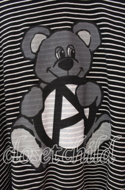画像2: Candy Stripper / ANARCHY BEAR BORDER フーディ  ブラック×ホワイト O-25-11-11-043-PU-TO-IG-OS